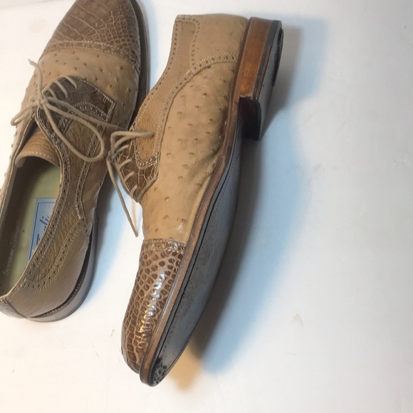 “FORTI” MENS GENUINE ALLIGATOR & OSTRICH SHOES - Picture 7 of 7